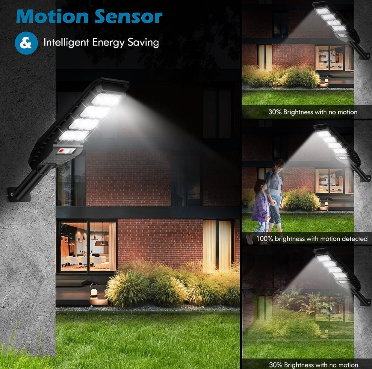 2-Pack Solar Street Lights Outdoor Waterproof,6000LM Dusk to Dawn,6500K Motion Sensor with Remote Control - Outdoor Solar Outlet