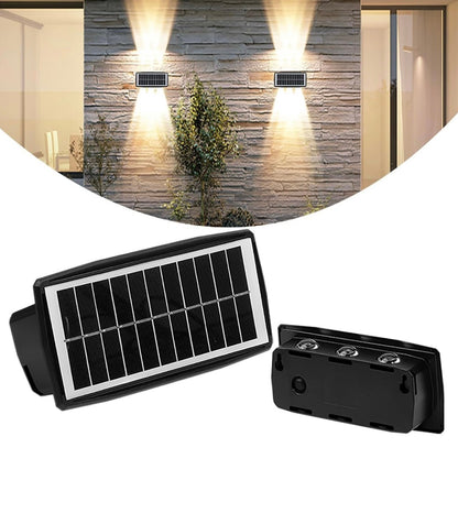 2 Pack Solar Wall Lights Outdoor Waterproof Led Up and Down Wall Lights,Solar Outdoor Lights Wall Sconce Exterior Lighting - Outdoor Solar Outlet