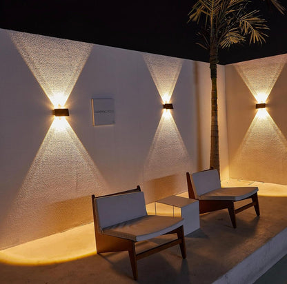 2 Pack Solar Wall Lights Outdoor Waterproof Led Up and Down Wall Lights,Solar Outdoor Lights Wall Sconce Exterior Lighting - Outdoor Solar Outlet