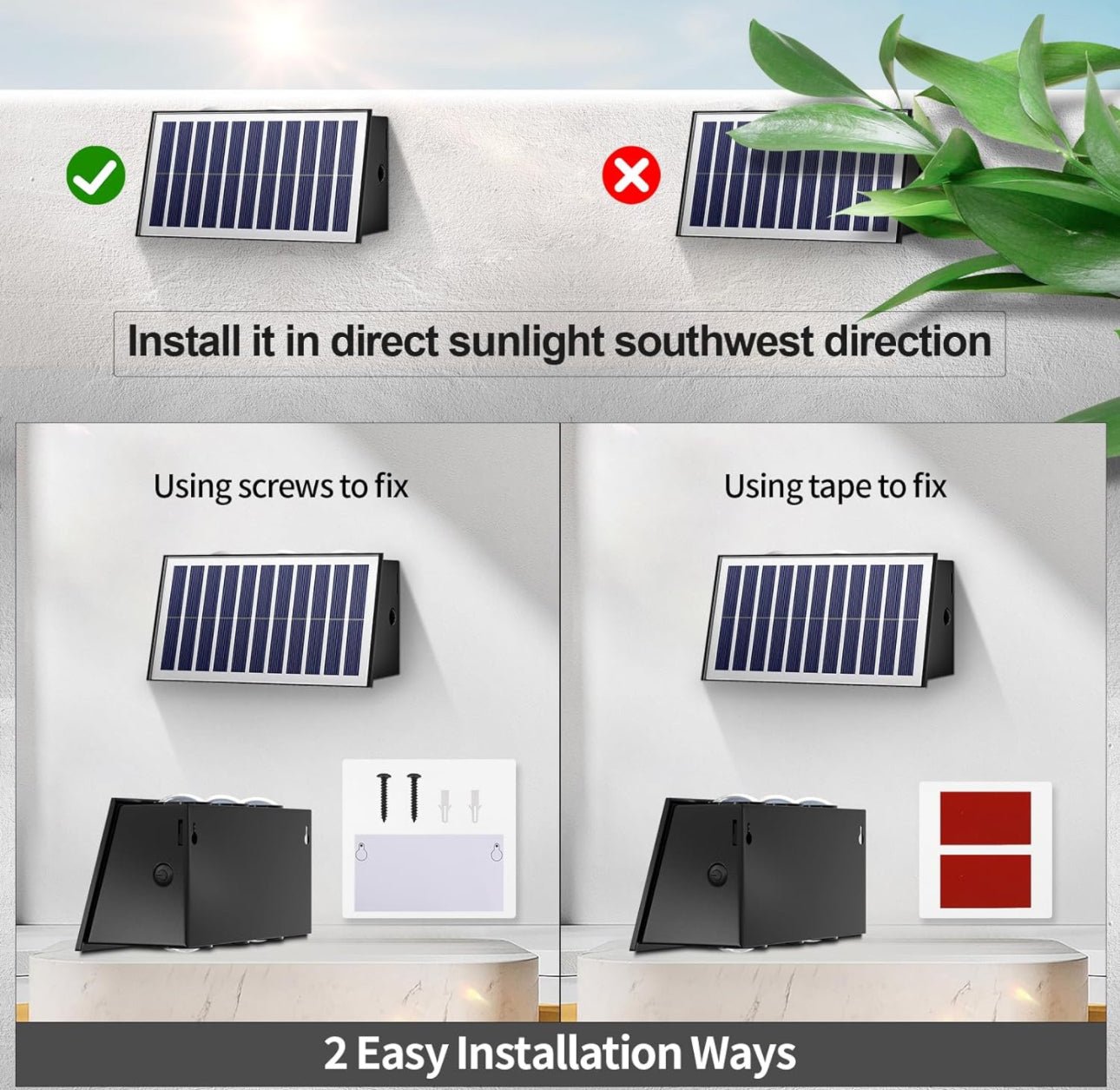 2 Pack Solar Wall Lights Outdoor Waterproof Led Up and Down Wall Lights,Solar Outdoor Lights Wall Sconce Exterior Lighting - Outdoor Solar Outlet