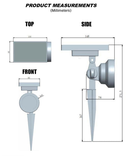 2-Piece LED Solar Spotlights - Oil-Rubbed Bronze 50 Lumen - Outdoor Solar Outlet