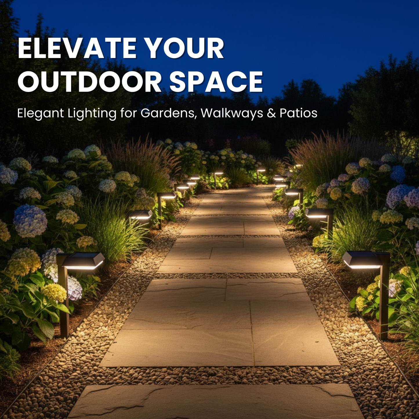 SmartYard Solar LED Pathway Lights 30 Lumen Modern Down Light , 6-Pack