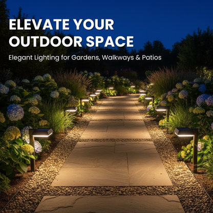 SmartYard Solar LED Pathway Lights 30 Lumen Modern Down Light , 6-Pack