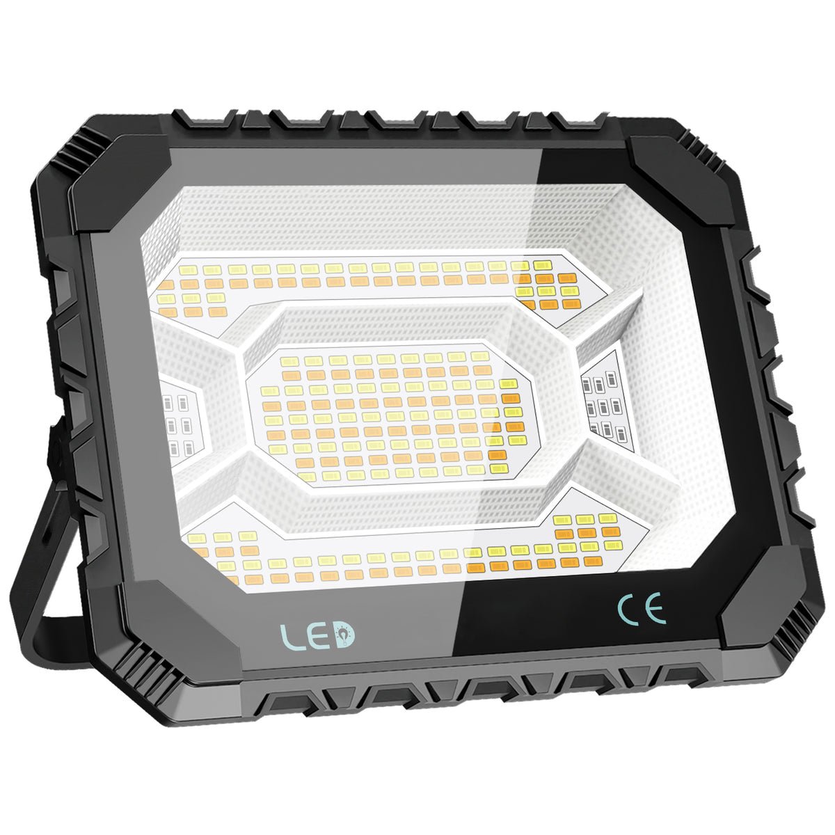200W Solar Work Flood Light Rechargeable, 16000LM Portable Camping Lights 3000K/4500K/6500K, 16000mAh Battery - Outdoor Solar Outlet
