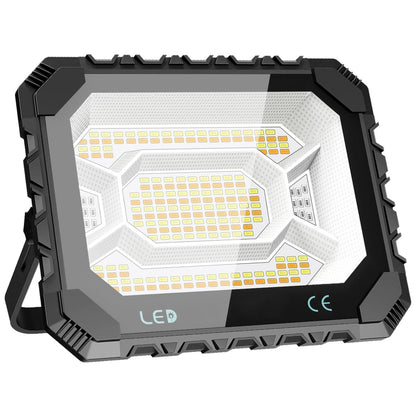 200W Solar Work Flood Light Rechargeable, 16000LM Portable Camping Lights 3000K/4500K/6500K, 16000mAh Battery - Outdoor Solar Outlet