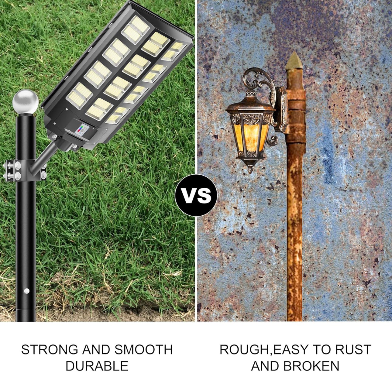 20Ft Commercial Grade Street/Parking/Flag Light Pole, Aluminum + Cage 1-Pack - Outdoor Solar Outlet