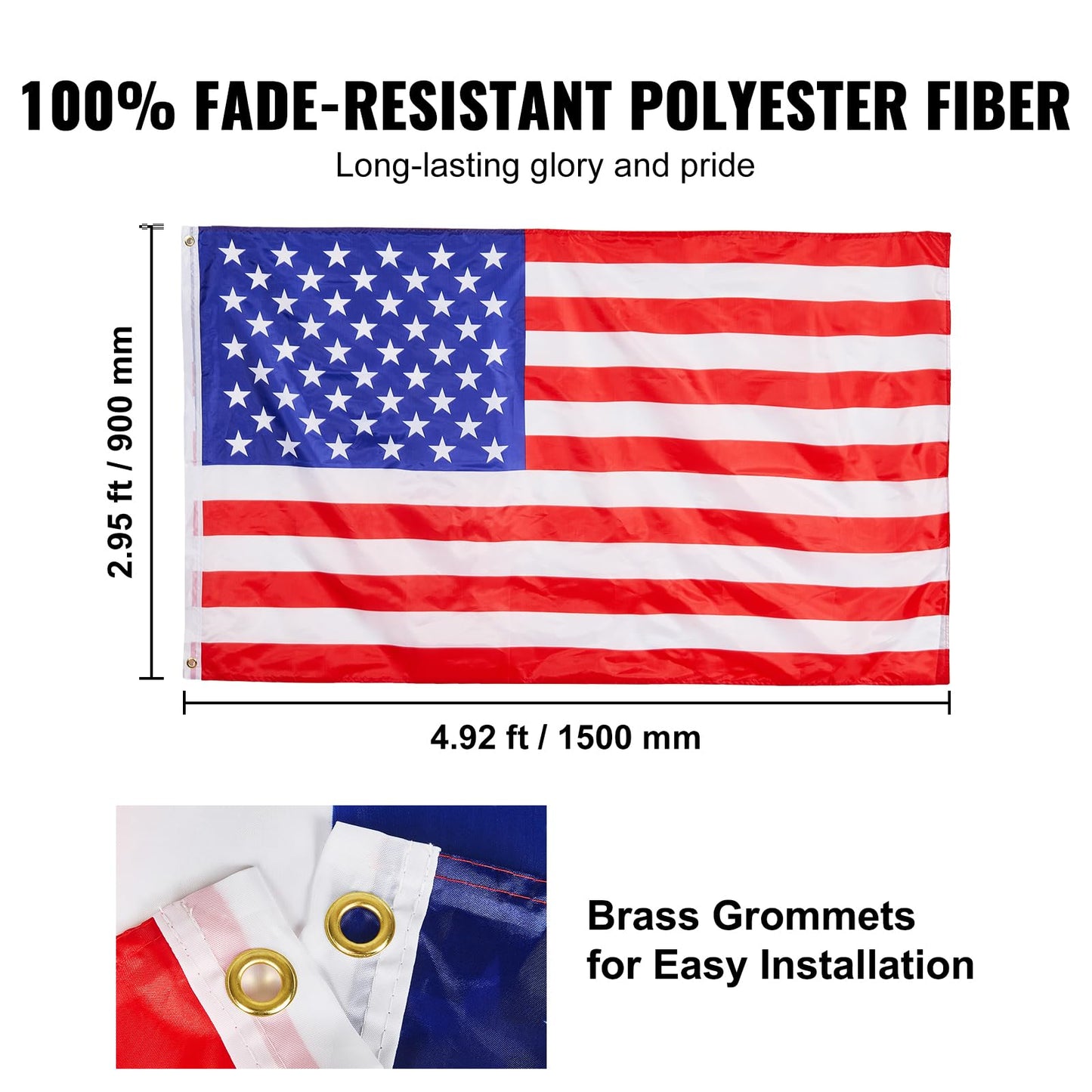20FT Telescoping Flag Pole Kit, Heavy Duty Aluminum Alloy in Ground Flag Poles for Outside, 3 Display Modes Flagpole with 3x5 American Flag - Outdoor Solar Outlet
