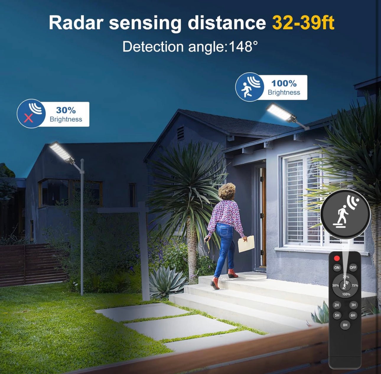 2200W Solar Street Light Parking Lot Lights, 6500K Solar Led Outdoor Lights, Solar Lights Outdoor Waterproof, Dusk to Dawn - Outdoor Solar Outlet