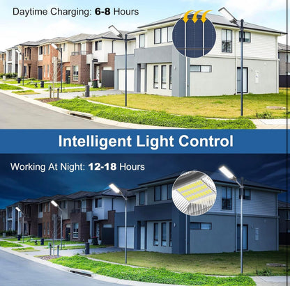 2200W Solar Street Light Parking Lot Lights, 6500K Solar Led Outdoor Lights, Solar Lights Outdoor Waterproof, Dusk to Dawn - Outdoor Solar Outlet