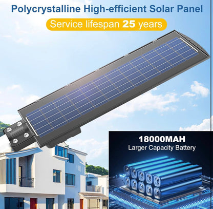 2200W Solar Street Light Parking Lot Lights, 6500K Solar Led Outdoor Lights, Solar Lights Outdoor Waterproof, Dusk to Dawn - Outdoor Solar Outlet