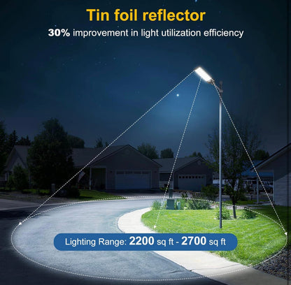 2200W Solar Street Light Parking Lot Lights, 6500K Solar Led Outdoor Lights, Solar Lights Outdoor Waterproof, Dusk to Dawn - Outdoor Solar Outlet