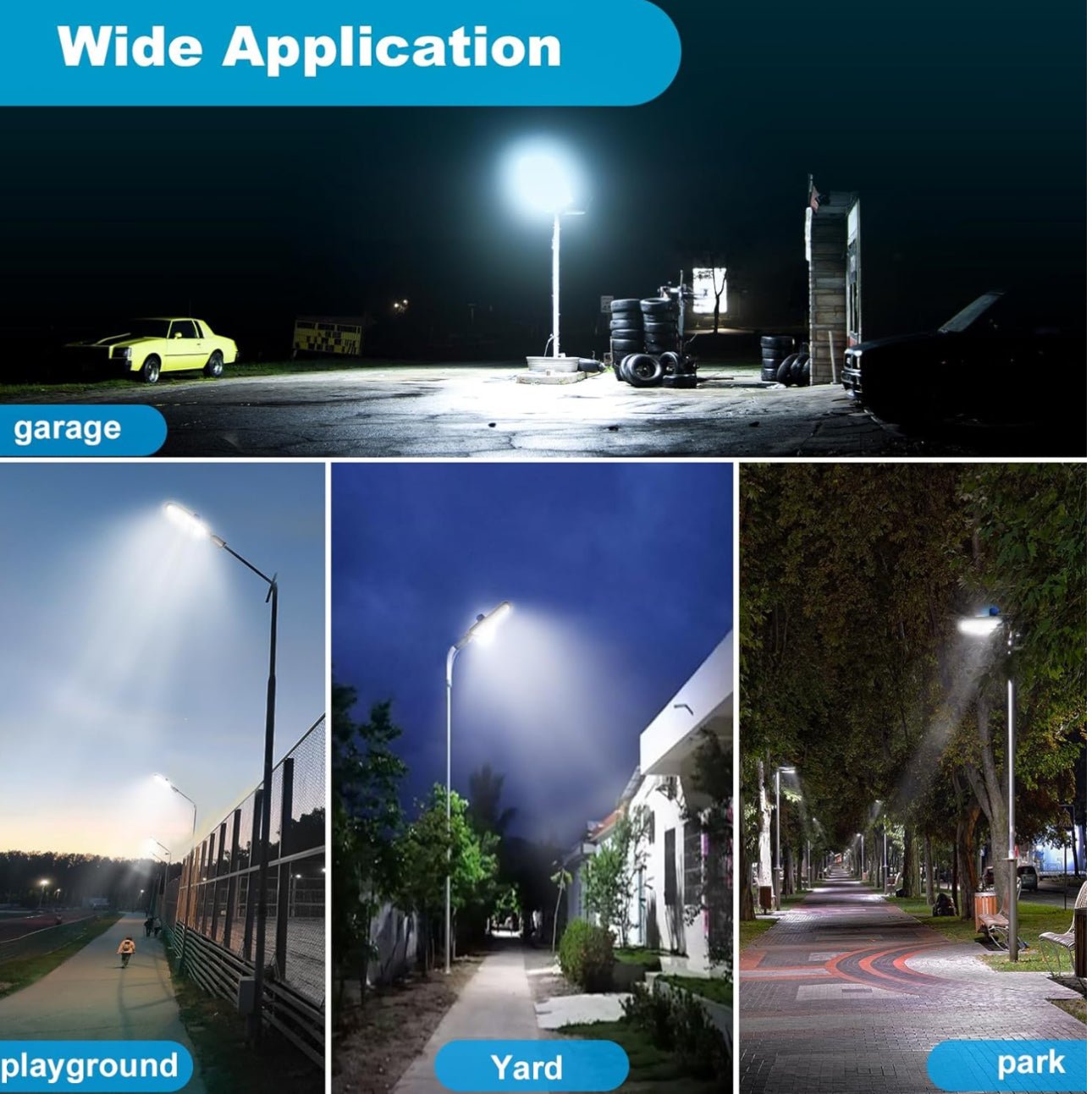 250W LED Hard Wire Electric Parking Lot Lights 30000LM: Dusk to Dawn Outdoor Street Lighting, Commercial Area Security Light with IP65 Waterproof 6500K - Outdoor Solar Outlet
