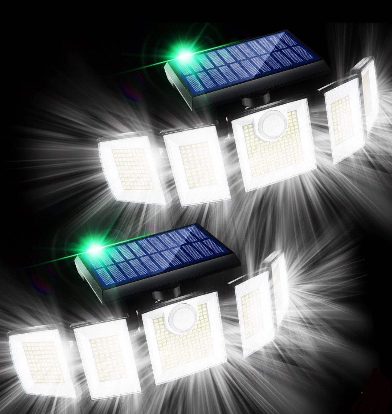250W Solar Lights Outdoor Waterproof Flood Security Motion Sensor - 496 LEDs 3000 Lumens 360° Illumination- 2Pack - Outdoor Solar Outlet