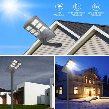 2600W Solar Street Lights Outdoor,Solar Security Flood Lights 42000lumens 6500K Dusk to Dawn Without Motion Sensor IP66 Waterproof for Parking Lot,Stadium,Garden,Yard,Basketball - Outdoor Solar Outlet