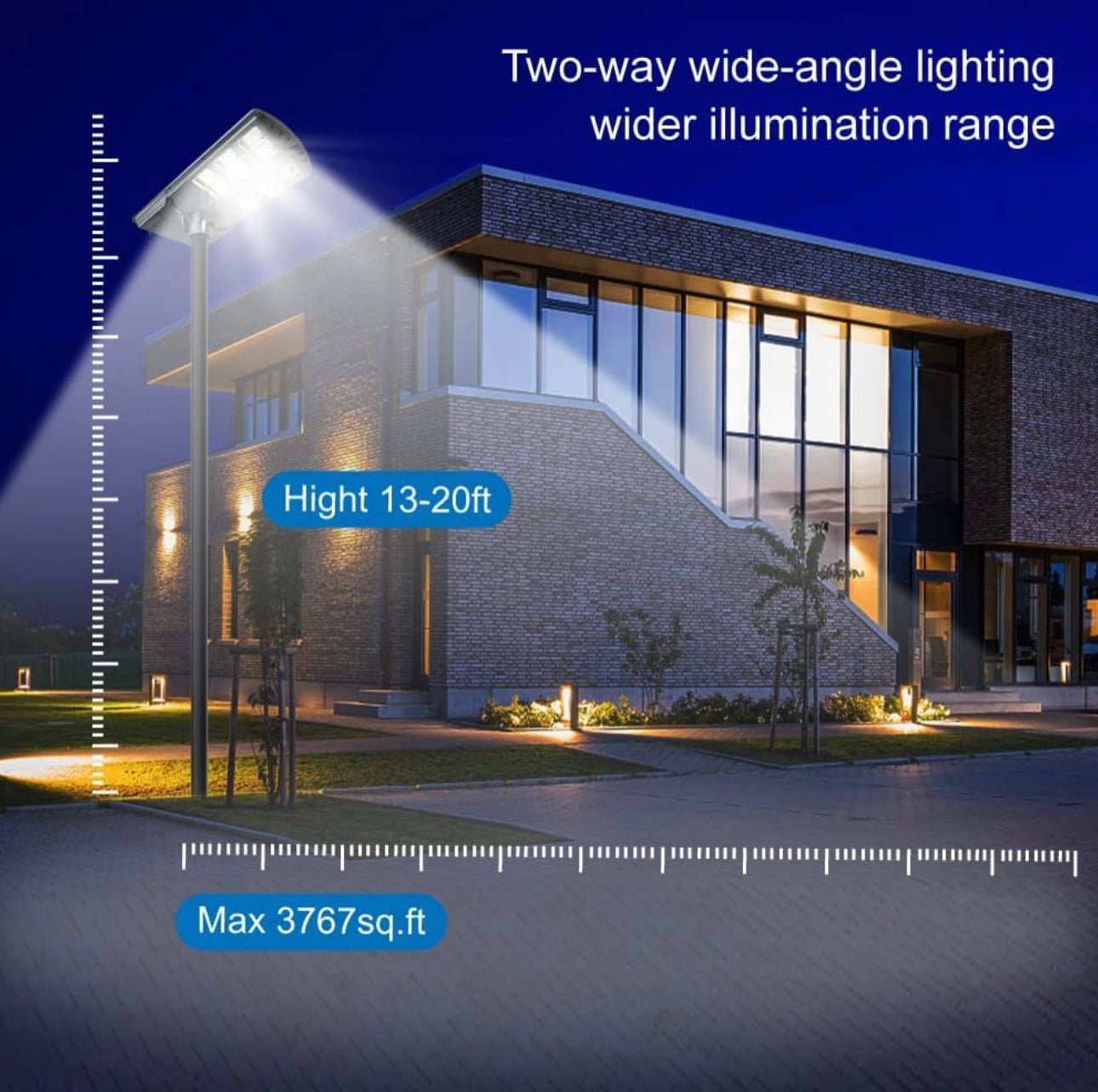 2600W Solar Street Lights Outdoor,Solar Security Flood Lights 42000lumens 6500K Dusk to Dawn Without Motion Sensor IP66 Waterproof for Parking Lot,Stadium,Garden,Yard,Basketball - Outdoor Solar Outlet