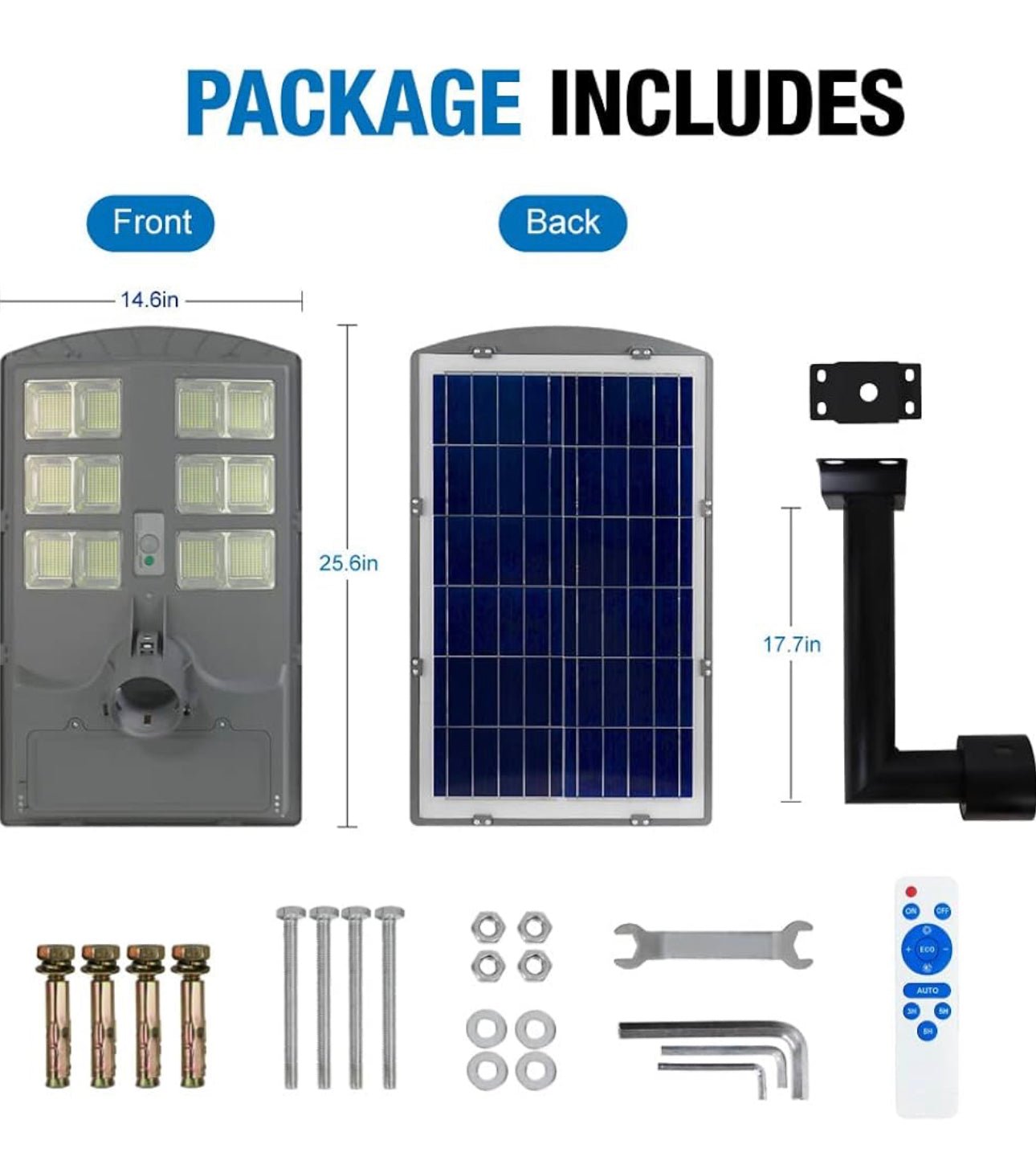 2600W Solar Street Lights Outdoor,Solar Security Flood Lights 42000lumens 6500K Dusk to Dawn Without Motion Sensor IP66 Waterproof for Parking Lot,Stadium,Garden,Yard,Basketball - Outdoor Solar Outlet