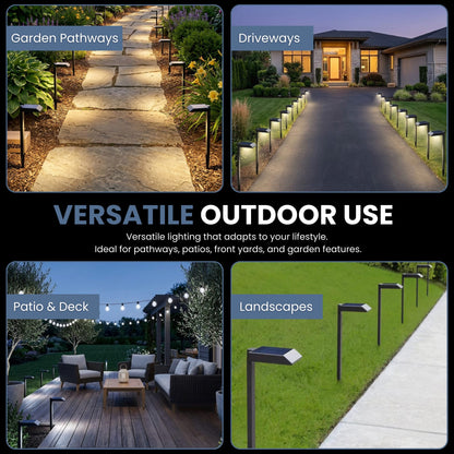 SmartYard Solar LED Pathway Lights 30 Lumen Modern Down Light , 6-Pack