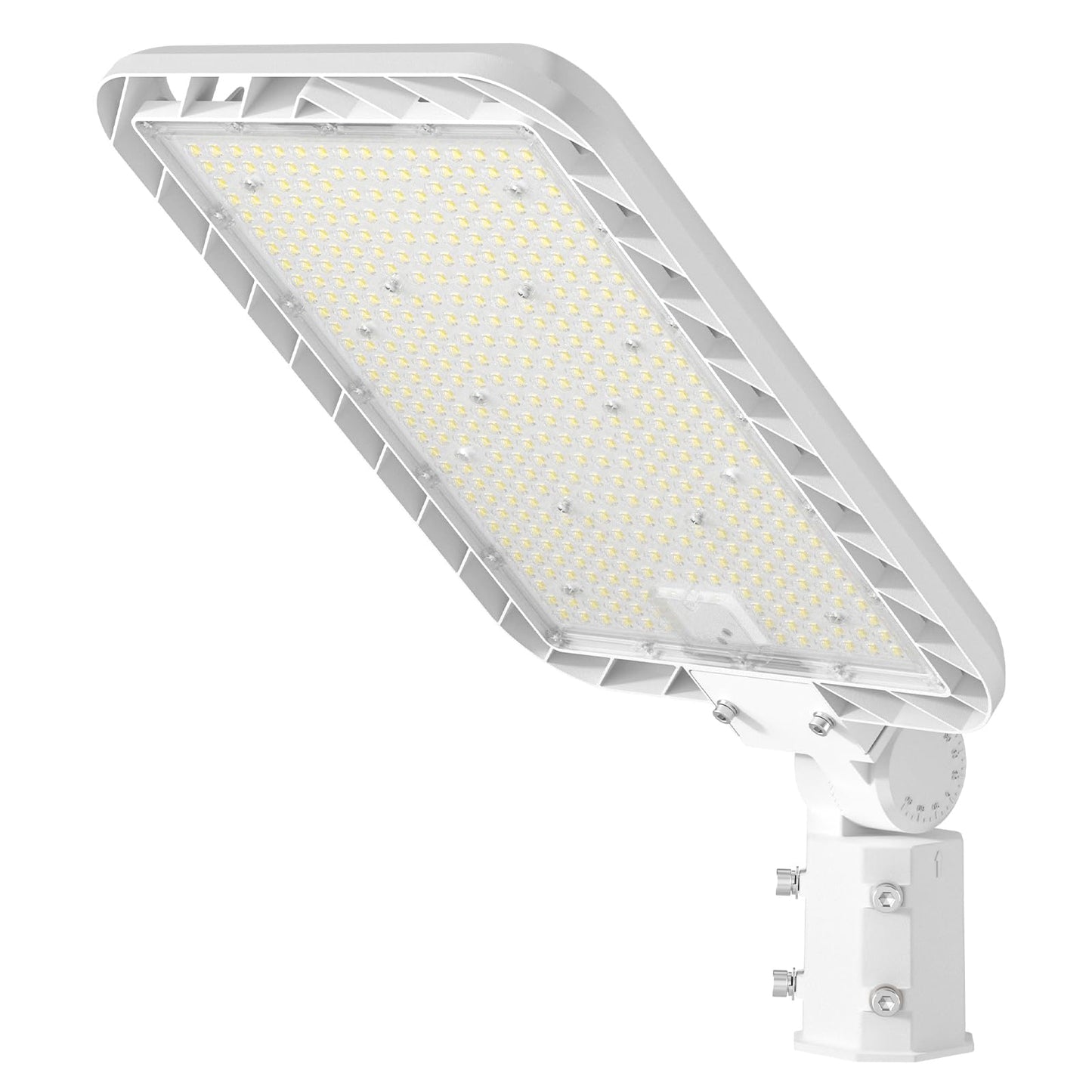 300W Hard Wire LED Street/Parking Lot Light, 45000LM Commercial Lighting with Slip Fitter Mount,IP65 5000K Dusk to Dawn Sensor - Outdoor Solar Outlet