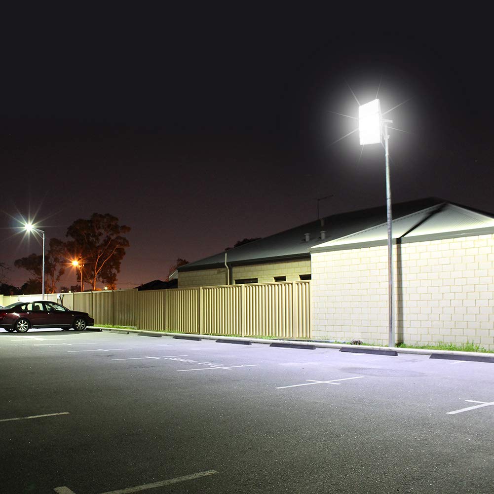 300W LED Flood Light, Hard Wired 24000LM Stadium Lights, 6000K Daylight White, 1500W Halogen Equivalent, IP66 Waterproof - Outdoor Solar Outlet