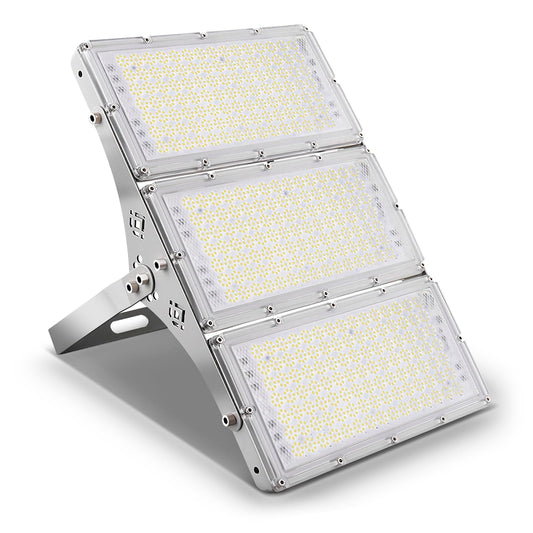300W LED Flood Light, Hard Wired 24000LM Stadium Lights, 6000K Daylight White, 1500W Halogen Equivalent, IP66 Waterproof - Outdoor Solar Outlet