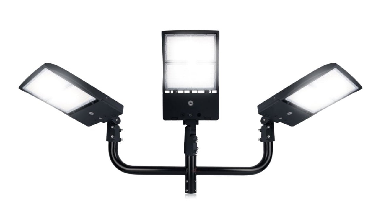 320W LED Parking Lot Light Hard Wired 48,000LM, Hot Wire UL Listed Industrial Grade LED Shoebox Parking Pole Light 5000K IP65 Waterproof - Outdoor Solar Outlet