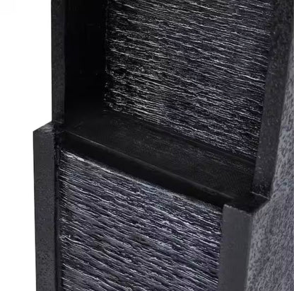 38 in. Tall Outdoor Gray Slate Solar-Powered Waterfall Fountain with LED Lights - Outdoor Solar Outlet
