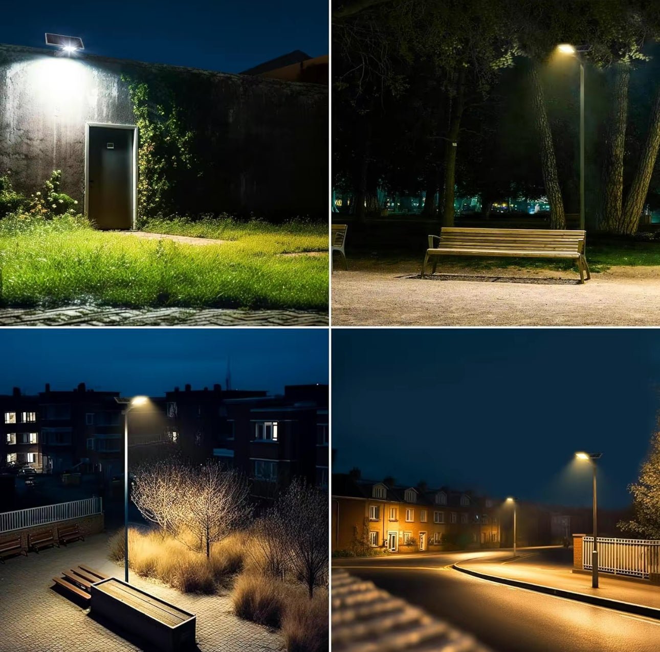 3800W Tri-Color Solar Street Lights Outdoor - Multi-Color Adjustable Lighting - 7000K LED Street Light with Remote Control - Ideal for Parking Lot, Yard, Plaza - solar parking lot lights - Outdoor Solar Outlet