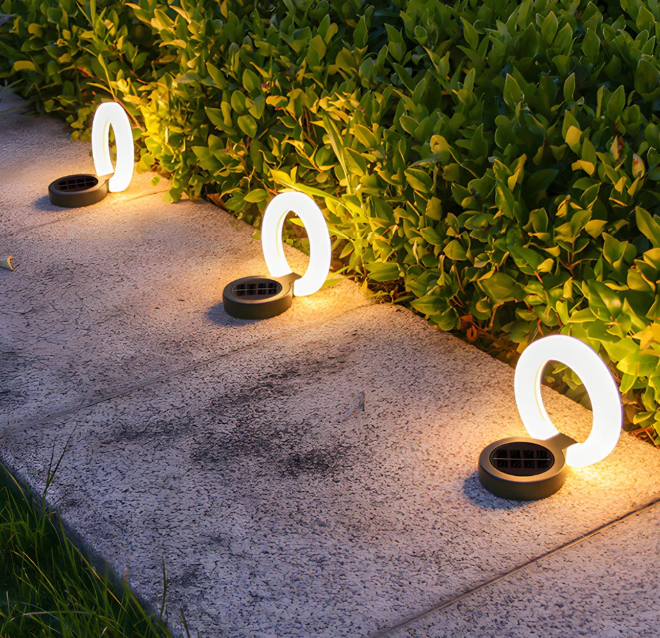 4 Pack Round Outdoor Ground Lights Adjustable Disk Solar Pathway Lamp - Outdoor Solar Outlet