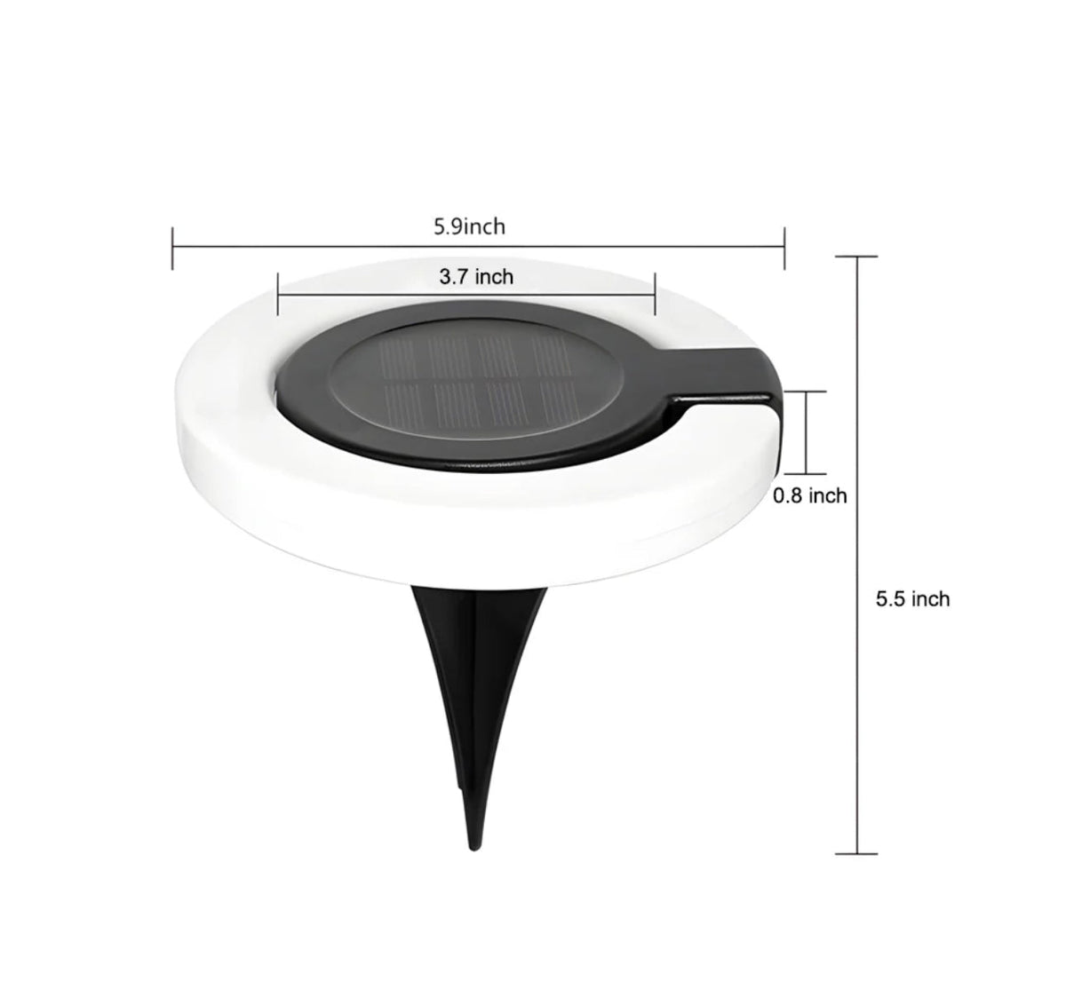 4 Pack Round Outdoor Ground Lights Adjustable Disk Solar Pathway Lamp - Outdoor Solar Outlet