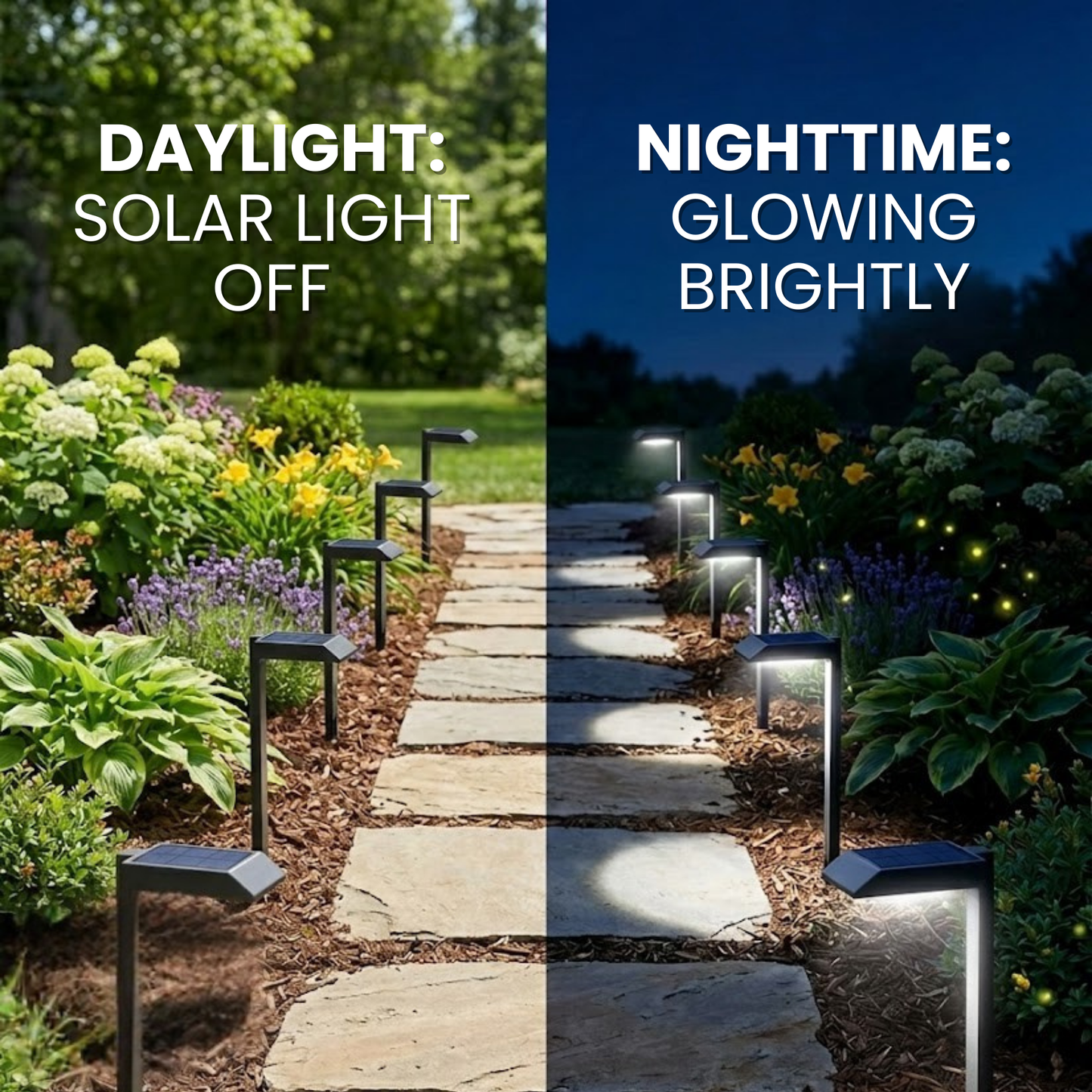 SmartYard Solar LED Pathway Lights 30 Lumen Modern Down Light , 6-Pack