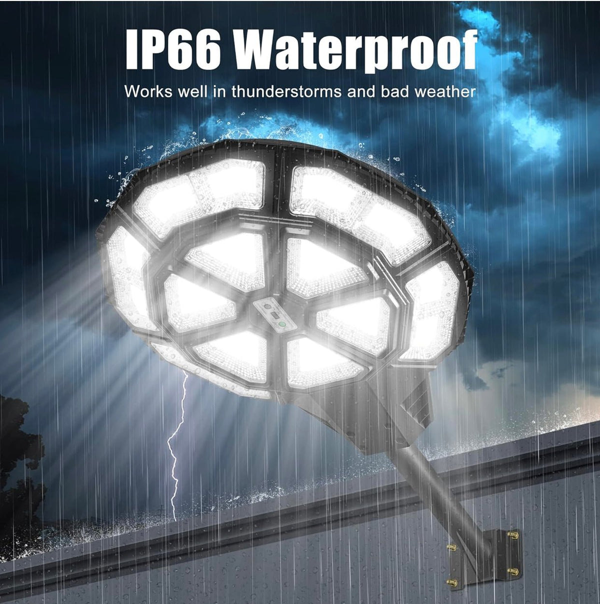 4500W Large Solar Street Lights Outdoor - Commercial Grade Solar Powered Street Light 120000LM with Remote - Outdoor Solar Outlet