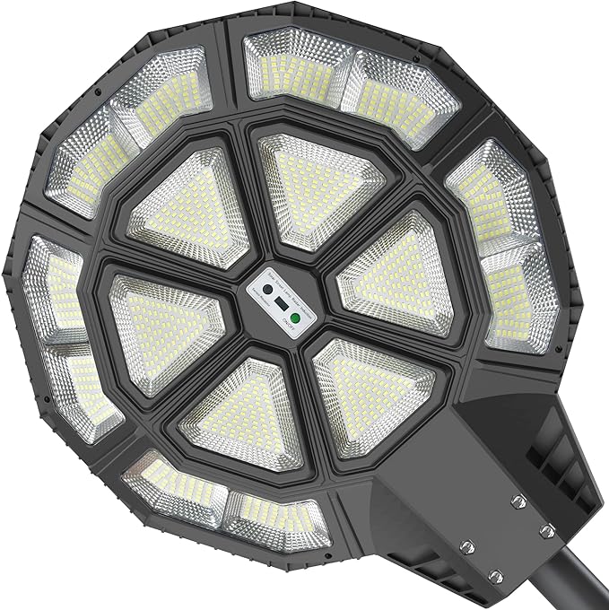 4500W Large Solar Street Lights Outdoor - Commercial Grade Solar Powered Street Light 120000LM with Remote - Outdoor Solar Outlet