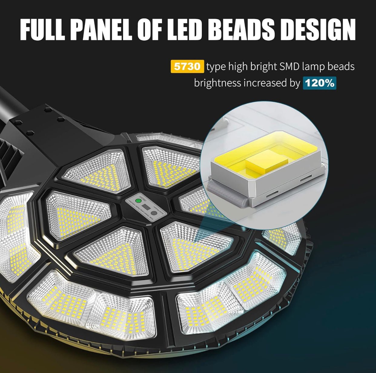 4500W Large Solar Street Lights Outdoor - Commercial Grade Solar Powered Street Light 120000LM with Remote - Outdoor Solar Outlet