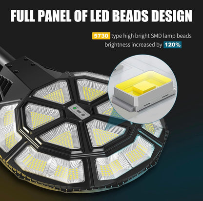 4500W Large Solar Street Lights Outdoor - Commercial Grade Solar Powered Street Light 120000LM with Remote - Outdoor Solar Outlet
