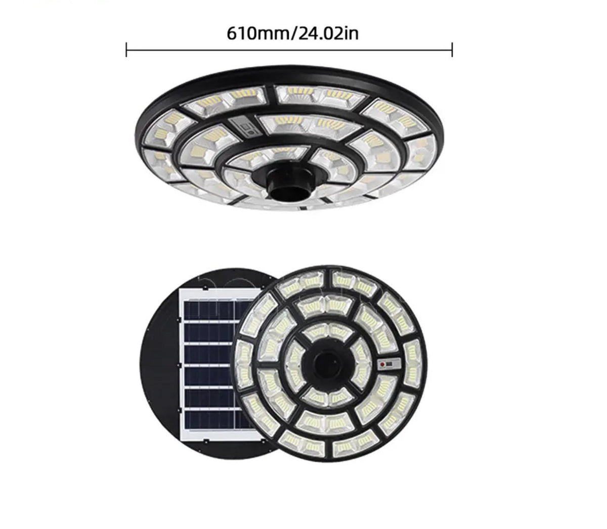 4500W Solar Outdoor Light Round 360° Wide Angle UFO Garden Pole And Wall Street Lights with Remote - Outdoor Solar Outlet