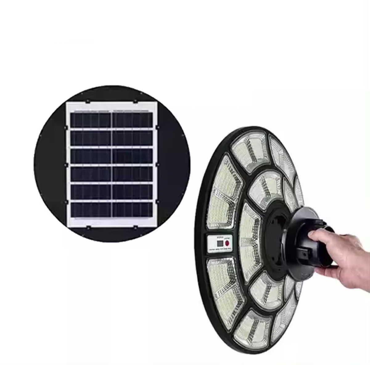 4500W Solar Outdoor Light Round 360° Wide Angle UFO Garden Pole And Wall Street Lights with Remote - Outdoor Solar Outlet