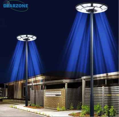 4500W Solar Outdoor Light Round 360° Wide Angle UFO Garden Pole And Wall Street Lights with Remote - Outdoor Solar Outlet