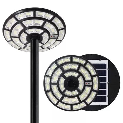 4500W Solar Outdoor Light Round 360° Wide Angle UFO Garden Pole And Wall Street Lights with Remote - Outdoor Solar Outlet
