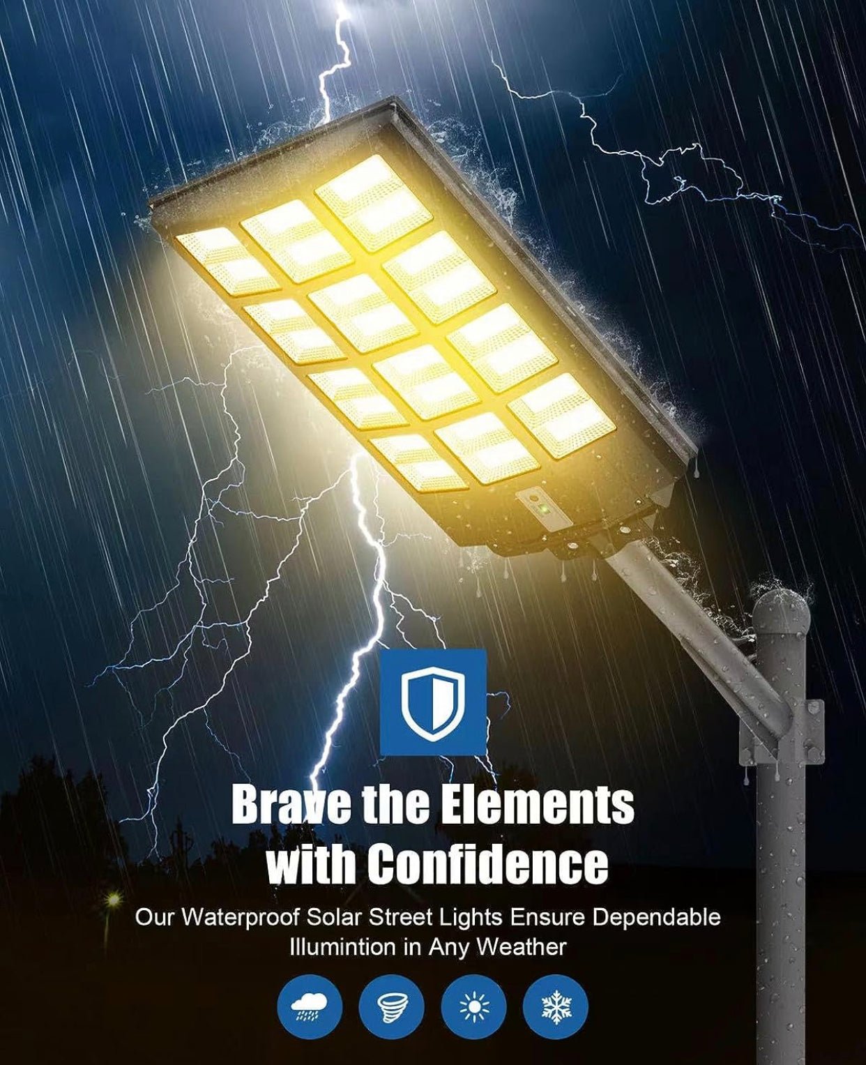 4800W LED Street Light Outdoor - [Warm White] 3000K Solar Street Lights , Dusk to Dawn, Motion Sensor With Remote - Outdoor Solar Outlet