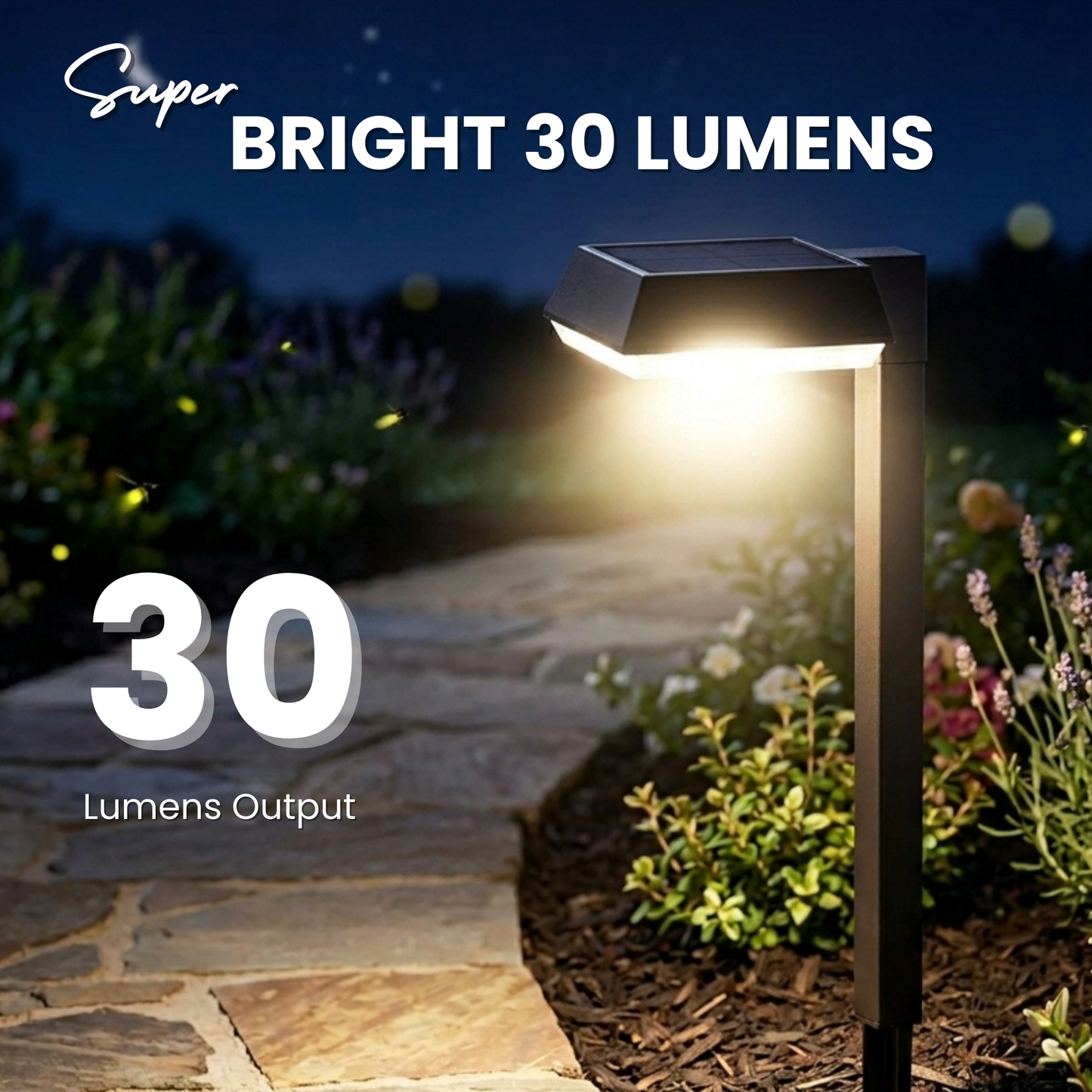 SmartYard Solar LED Pathway Lights 30 Lumen Modern Down Light , 6-Pack