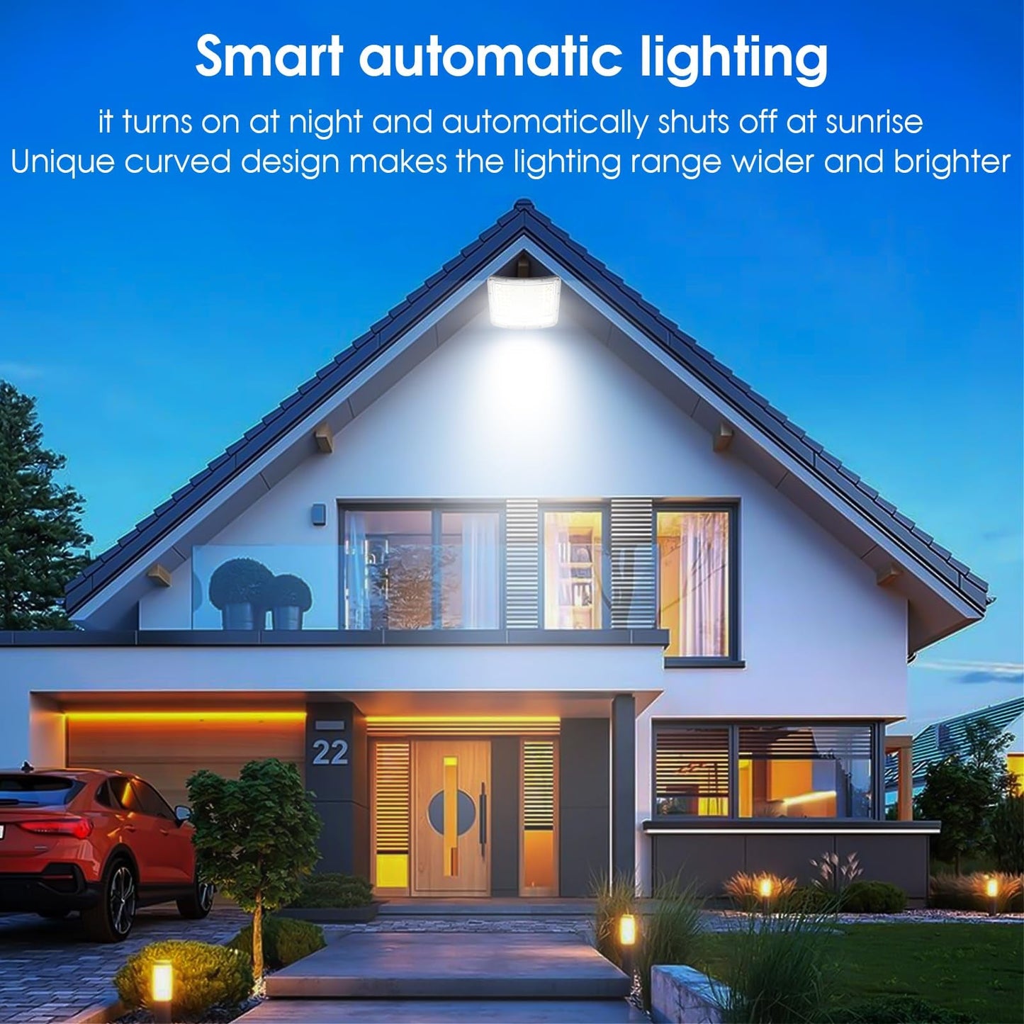 5000W LED Solar Flood Lights,242 LED Street Flood Light Waterproof with Remote Control and 16.4 Ft Cables - Outdoor Solar Outlet