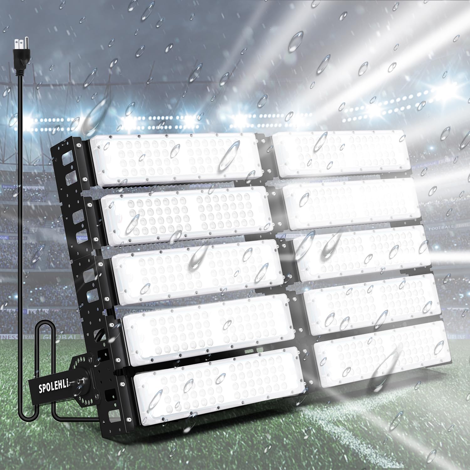 500W LED Stadium Flood Lights 3000W Equivalent 80000LM Super Bright LED Arena Lights 85-305V IP66 Waterproof 6500K - Outdoor Solar Outlet