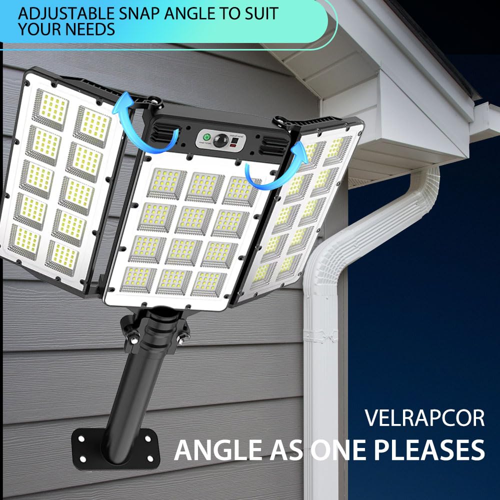 500W Solar Street Lights,6000mAh 800LED Motion Sensor Outdoor Lights with Remote Control, IP66 Waterproof Adjustable Flood Light - Outdoor Solar Outlet