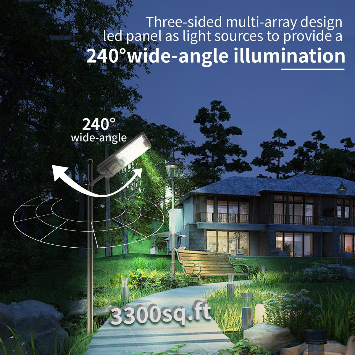 5200W Solar Street Lights Outdoor, Waterproof Commercial Dusk to Dawn, 200000LM Solar Flood Lights Outdoor Motion Sensor - Outdoor Solar Outlet