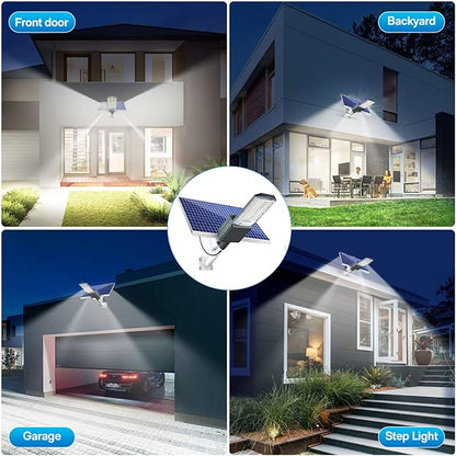 5500W Solar Street Lights Outdoor, IP67 Commercial Parking Lot Light Dusk to Dawn, 7000K Solar Security Flood Lights Solar Led Lamp with Remote Control for Basketball Court, Road, Playground - Outdoor Solar Outlet