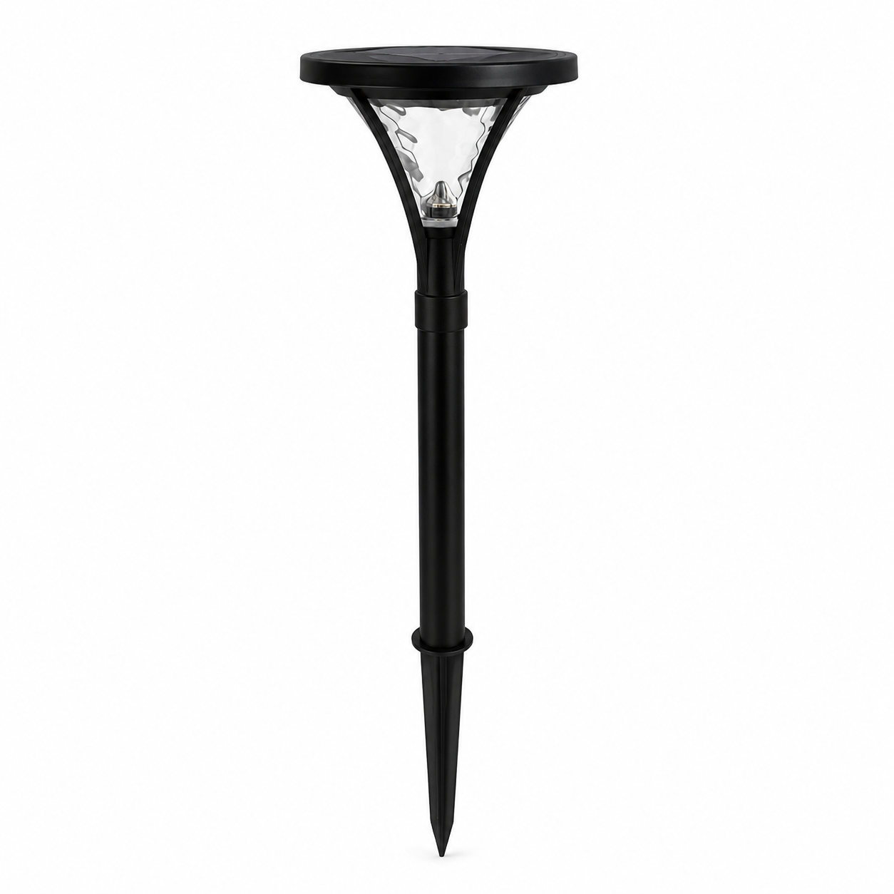 Berkley Jensen Set of 4 Aluminum Solar LED Pathway Lights, 20 Lumens, Graphite Black Finish