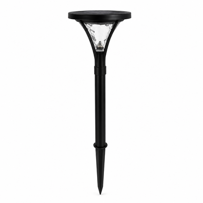 Berkley Jensen Set of 4 Aluminum Solar LED Pathway Lights, 20 Lumens, Graphite Black Finish