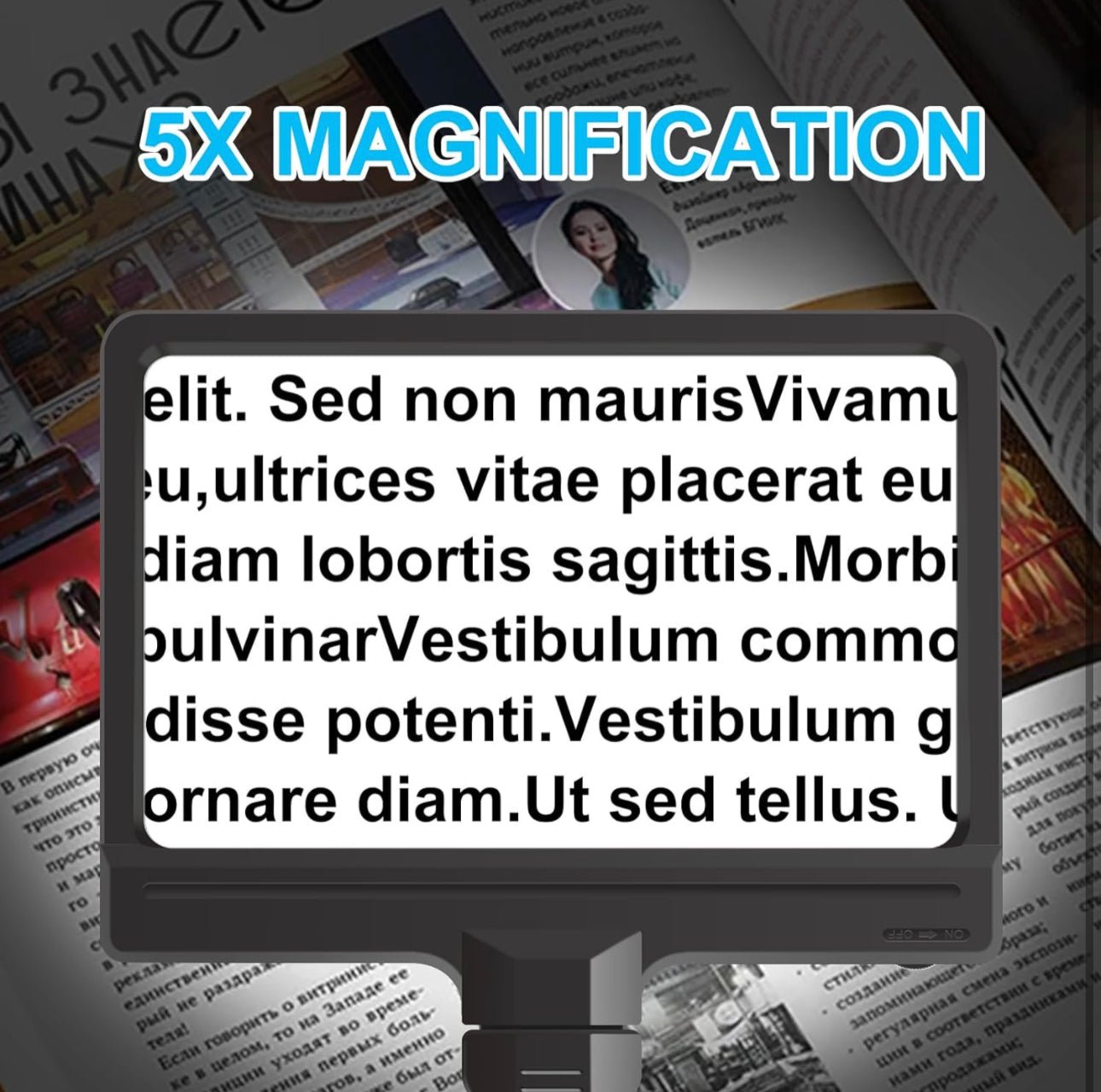 5X Magnifying Glass with 36 LED Dimmable Light and Stand, Adjustable Brightness Magnifying Floor Lamp, Gooseneck Arm Lighted Magnifier for Reading, Crafts and Close Work - Outdoor Solar Outlet