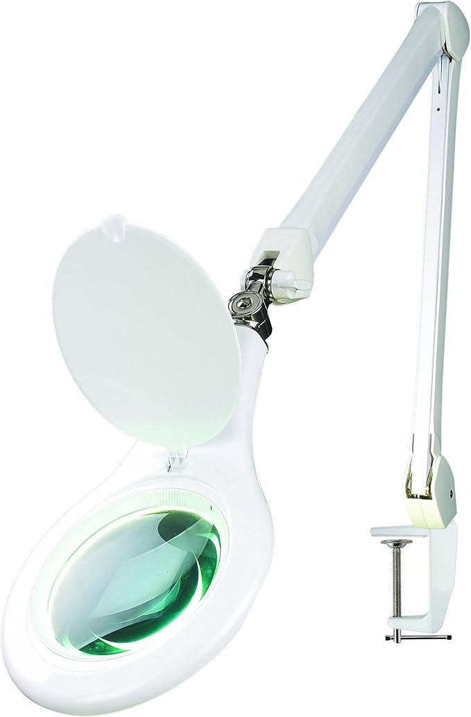 5X PRO XL Magnifying Desk Clamp Lamp – With Bright LED Light - Outdoor Solar Outlet