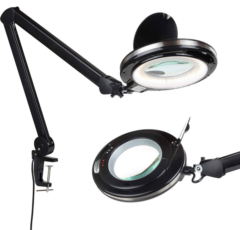 5X PRO XL Magnifying Desk Clamp Lamp – With Bright LED Light - Outdoor Solar Outlet
